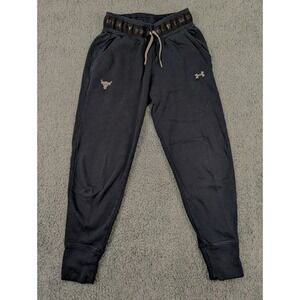Under Armour Project Rock Pants Size XS Black Joggers Blood Sweat Respect